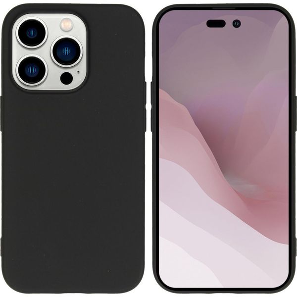 Custodia Iphone 14 Pro Custodia Iphone 14 Pro Cover Protettiva Posteriore In Silicone Nero Imoshion-image