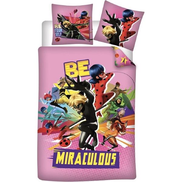 Bettbezug Be Miraculous 140 X 200 Cm + 63 X 63 Cm - Poliestere - Rosa-image