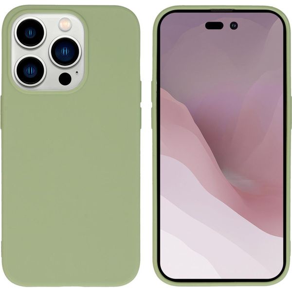 Custodia Iphone 14 Pro Custodia Iphone 14 Pro Cover Protettiva Posteriore In Silicone Verde Imoshion-image