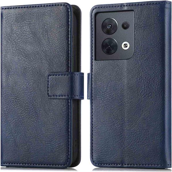 Imoshion Custodia Per Telefono Cellulare Per Oppo Reno 8 5G - Flip Cover Bookcase Flip - Blu Scuro-image