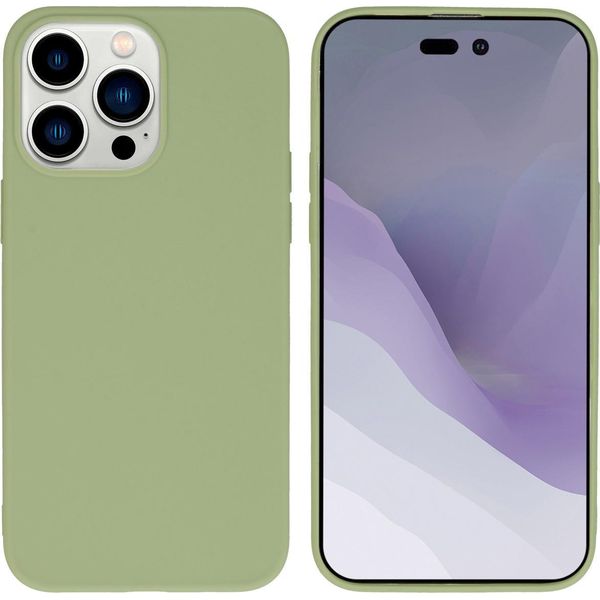 Custodia Iphone 14 Pro Max Custodia Iphone 14 Pro Max Cover Protettiva Posteriore In Silicone Verde Imoshion-image