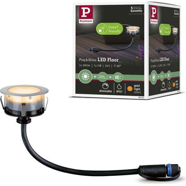 Paulmann Plug & Shine Led Luce Da Incasso A Pavimento Luce Singola A Pavimento Insect-Friendly-image