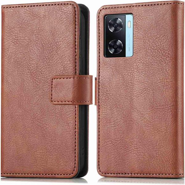 Custodia Per Cellulare Imoshion Per Oppo A57S/Oppo A57 - Flip Cover Bookcase Flip - Marrone-image