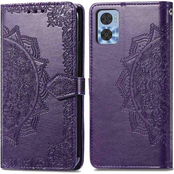 Motorola Moto E22 Coperture - Pelle Finta - Imoshion Flip Cover - Viola-image