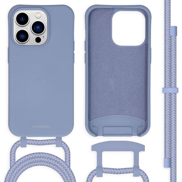 Custodia Iphone 14 Pro Custodia Iphone 14 Pro Protettiva Back Cover Colore Con Cinturino Staccabile Silicone Blue Imoshion-image