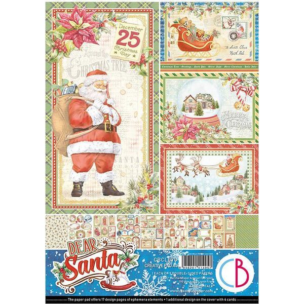 Set Di Carta A4 Bifacciale Per Scrapbooking - Ciao Bella - Caro Babbo Natale-image