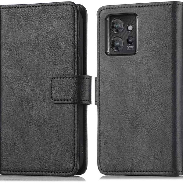 Custodia Per Cellulare Imoshion Per Motorola Thinkphone - Flip Cover Libreria Flip - Nero-image