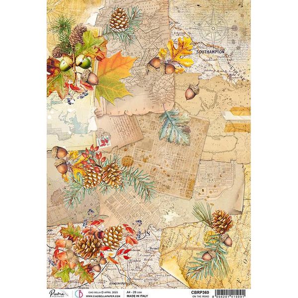 Papier RyżOwy Do Decoupage A4 - Ciao Bella - In Viaggio-image