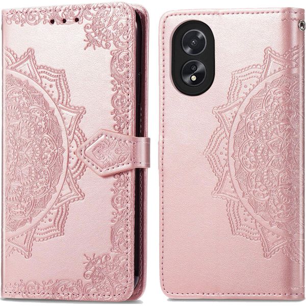 Oppo A38/Oppo A18 Sleeve - Pelle Finta - Custodia A Conchiglia Imoshion - Oro Rosa-image
