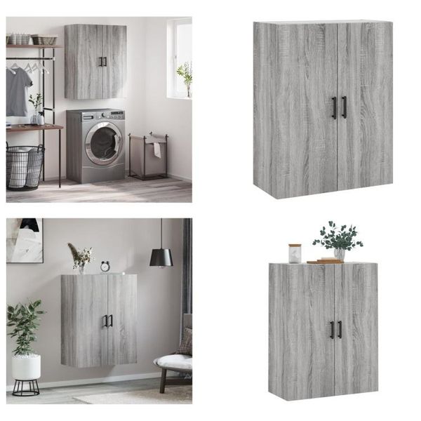 Vidaxl Armadio A Muro Grigio Sonoma 69,5X34X90 Cm - Armadio A Muro - Armadio A Muro - Armadio - Armadio Portaoggetti-image