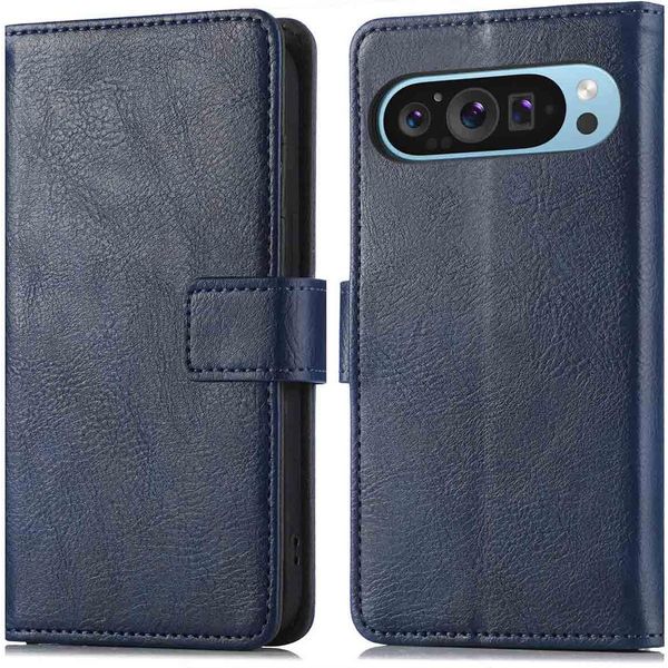 Custodia Imoshion Per Google Pixel 9 Pro Xl - Flip Cover Libreria Flip - Blu Scuro-image