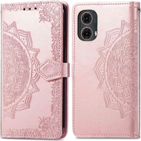 Motorola Moto G85 Coperture - Pelle Finta - Imoshion Flip Cover - Oro Rosa-image