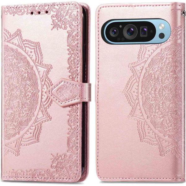 Google Pixel 9 Pro/Google Pixel 9 Sleeve - Ecopelle - Flip Cover Imoshion - Oro Rosa-image