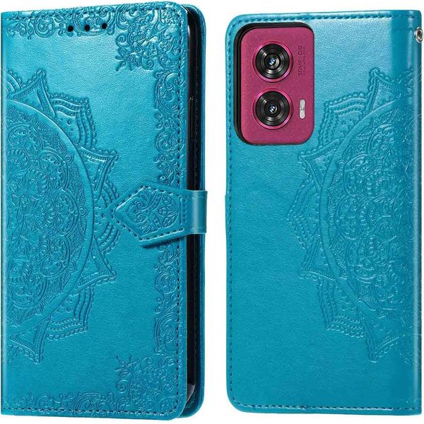 Motorola Edge 50 Fusion Sleeve - Pelle Finta - Flip Cover Imoshion - Turchese-image