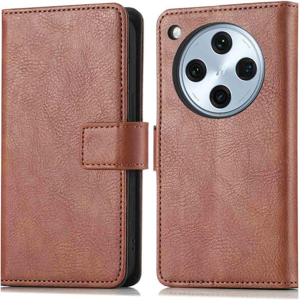 Custodia Imoshion Per Oppo Find X8 Pro - Custodia Flip Cover Bookcase Flip - Marrone-image