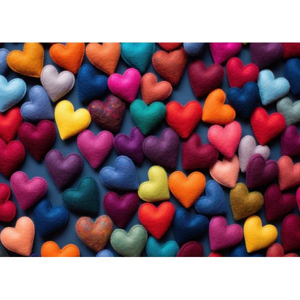 Puzzle Bluebird Puzzlepiel Coeurs Multicolores - 500 Teile Bunt-image