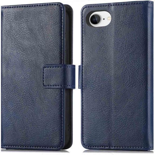 Custodia Per Cellulare Imoshion Per Apple Iphone 16E - Cover Flip A Libro - Blu Scuro-image