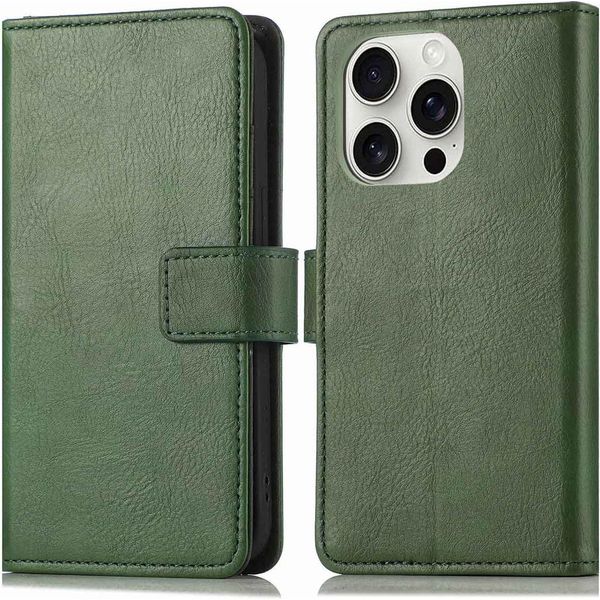 Imoshion Custodia Per Cellulare Per Apple Iphone 16 Pro Max - Custodia A Libro Flip - Verde-image