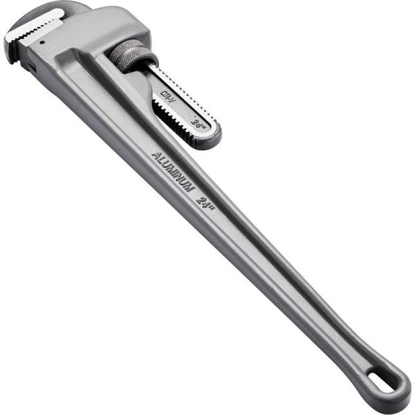 Chiave Per Tubi Dritti In Alluminio Da 24" - Chiave Idraulica Regolabile - Ganascia Crv - Utensile Per Installazioni Idrauliche E Tubazioni"-image