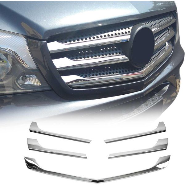 Modanature Griglia Radiatore Modanature Griglia Per Mercedes Sprinter W906 2013-2018 Cromo 5X-image