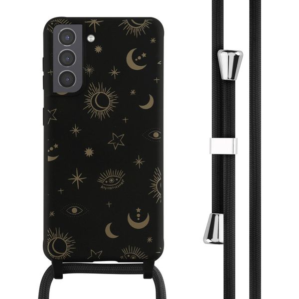 Custodia Samsung Galaxy S21 - Silicone - Imoshion Custodia Morbida/Manicotto Con Cinturino/Copertura Posteriore - Nero-image