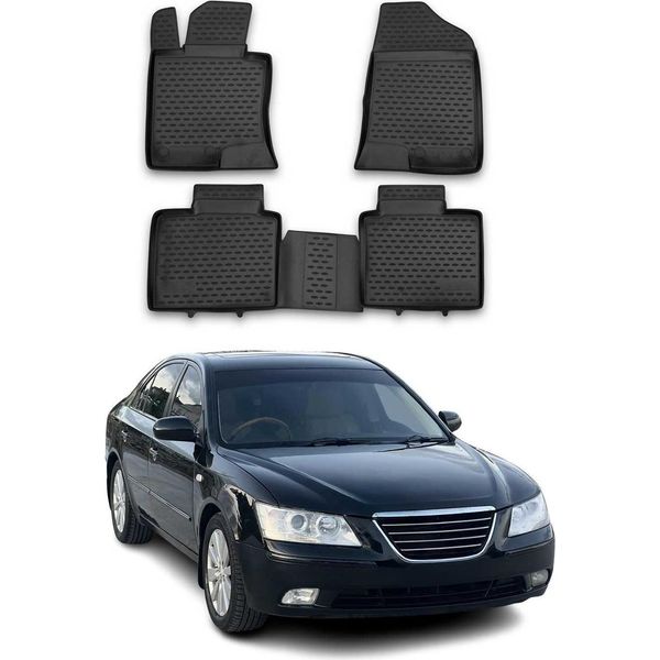 2010-2015 Hyundai Sonata Vi FußMatten Tpe Schwarz 4 Tlg-image
