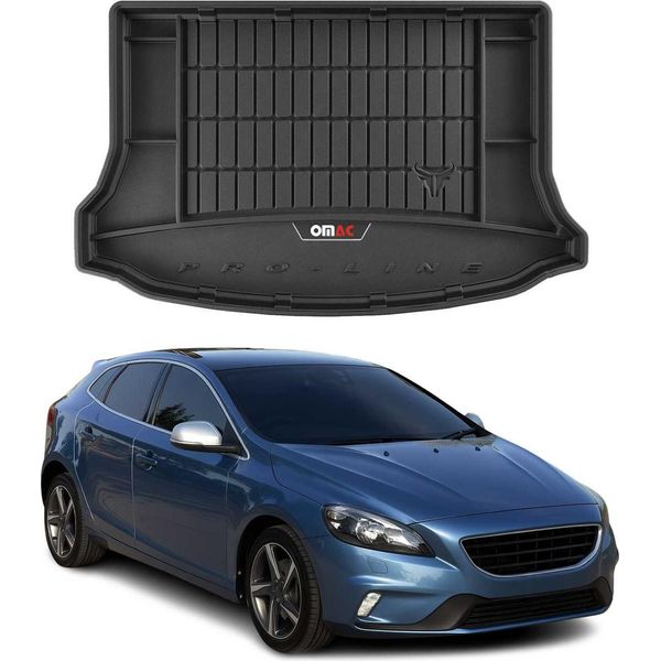 Omac Rivestimento Del Bagagliaio In Gomma Per Volvo V40 2012-2019 Rivestimento Del Bagagliaio In Tpe Nero-image