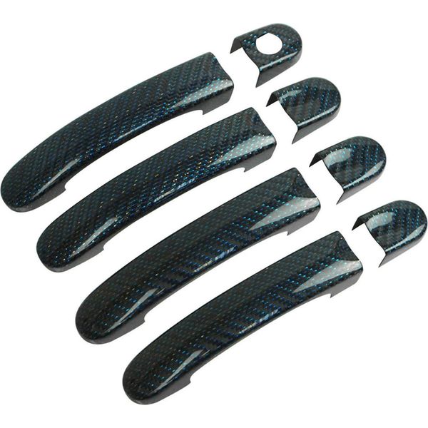 Coprimaniglia Per Vw Multivan 2003-2015 4 Porte H1 Fibra Di Carbonio Blu-image