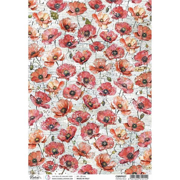 Carta Da Decoupage A4 - Ciao Bella - Campo Di Papaveri Majestic Dream - Maki-image