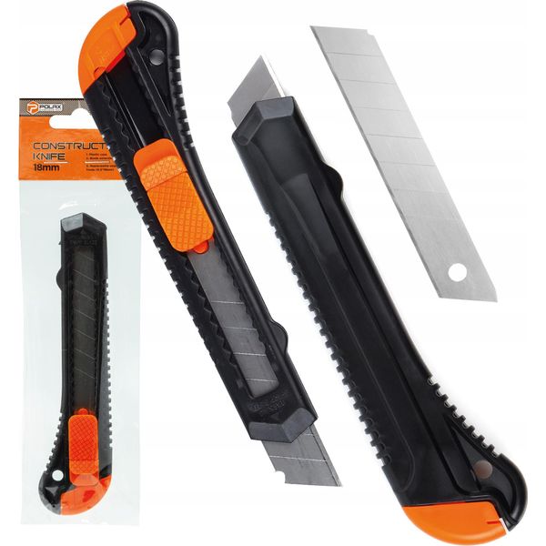 Coltello Per Carta Da Parati In Plastica 18 Mm, Lama A Strappo Polax-image