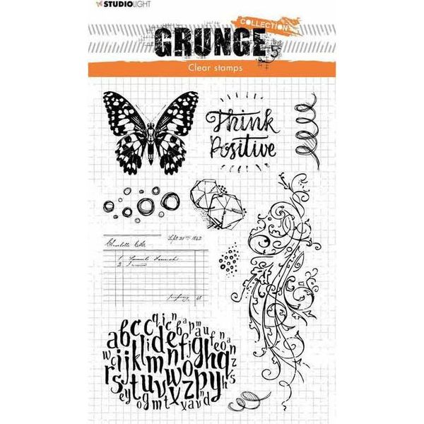 Timbro Trasparente - Studiolight - Collezione Elements Butterfly Grunge-image