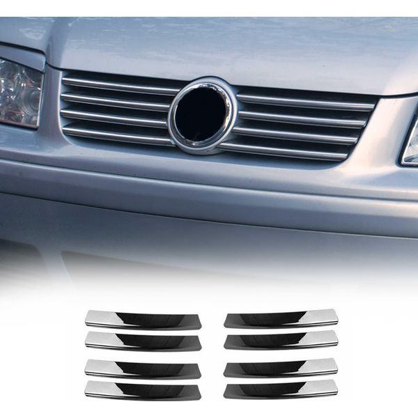 Modanature Griglia Radiatore Modanature Griglia Per Vw Bora 1998-2005 Acciaio Inox Argento 8Pcs-image