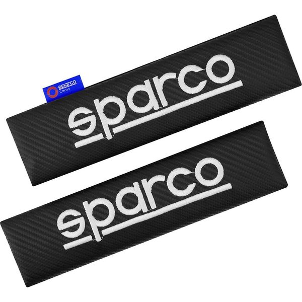 Sparco Protezione Cintura Di Sicurezza Cuscino Cintura Di Sicurezza Protezione Cintura Di Sicurezza Nero Carbonio 2X-image