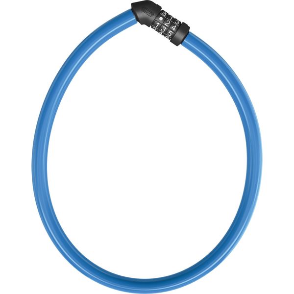Abus 4408C - Serratura A Combinazione - Cavo In Acciaio Lungo 65 Cm Con Rivestimento In Plastica - Livello Di Sicurezza Abus 2 - Blu-image