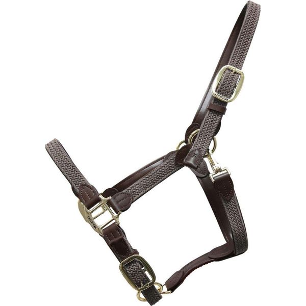 Kentucky Horsewear Cavezza Da Scuderia In Nylon Intrecciato Cavezza In Nylon Grigio Completa-image