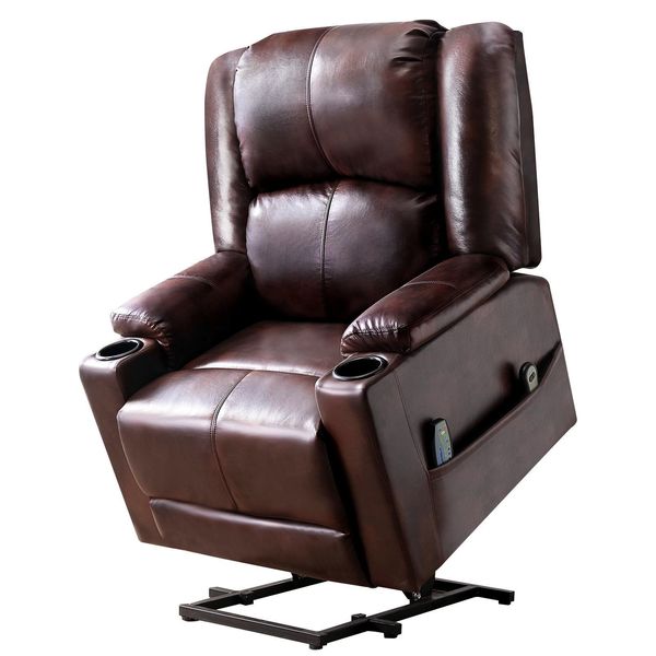 Poltrona Massaggiante Comhoma Poltrona Relax Elettrica Xl, Portata 200 Kg, Comoda E Morbida, Poltrona Ergonomica Reclinabile Per Anziani-image