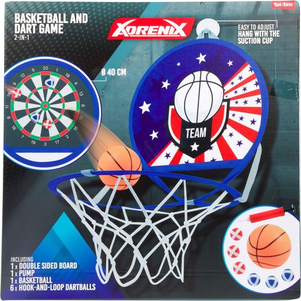 Gioco Delle Freccette Basket 2In1 - Giocattolo Colorato Per Bambini-image