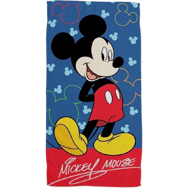 Telo Da Bagno Per Bambini Disney Mickey Mouse - Telo Da Spiaggia Morbido E Assorbente 70X140 Cm-image