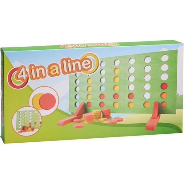 4 Vittorie Gioco In Legno Gioco Da Tavolo Strategico Multicolore-image