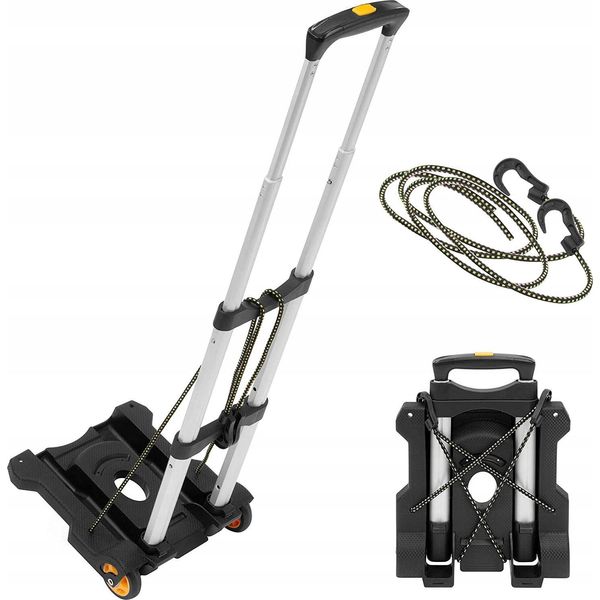 Forsage | Carrello A Pianale, Carrello Da Trasporto, Carrello Manuale Pieghevole - Carrello Con Ruote Robuste-image