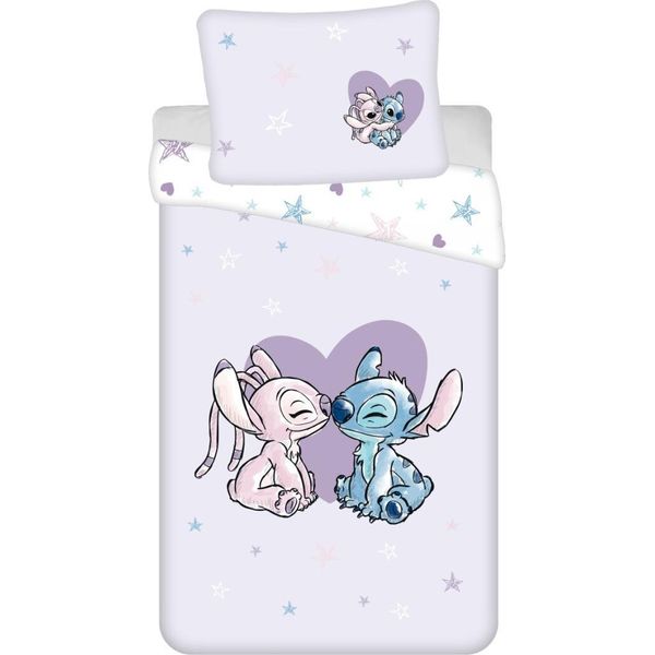 Biancheria Da Letto In Cotone Lilo E Stitch Design, 140X200 Cm & 70X90 Cm-image