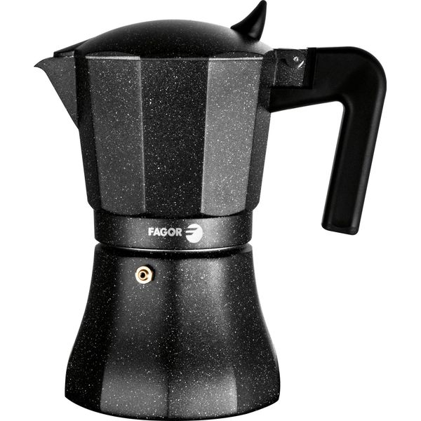 Fagor Tiramisú Macchina Per Caffè Espresso In Alluminio 9 Tazze Per Il Piano Di Cottura, Caffè Italiano Nero-image