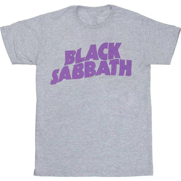 Black Sabbath - Maglietta Logo Per Bambini RO553 (146-152) (Grigio Screziato)-image