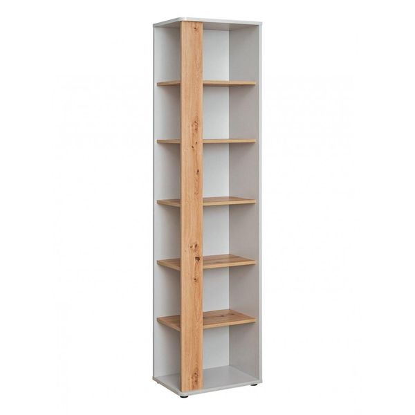 Scaffale Alto Reni - Grigio Perla / Rovere Artigianale-image
