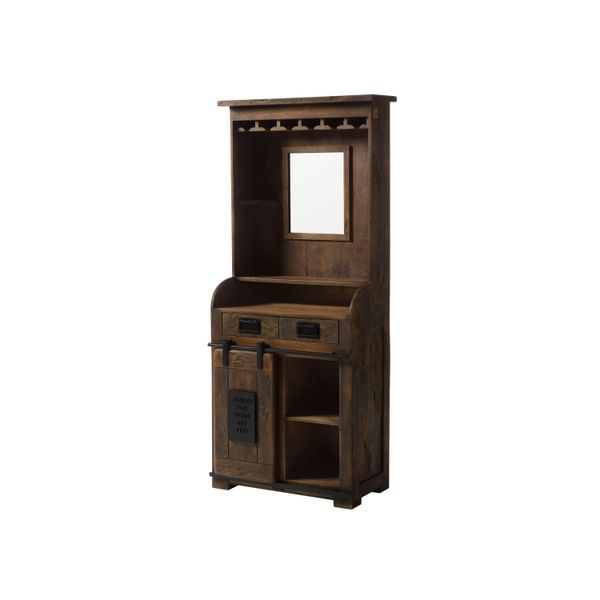 MASSIVMOEBEL24 | Bar Mango 75X35X170 Braun Lackiert Railway #441-image