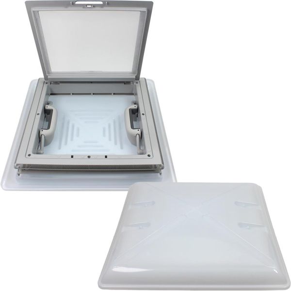Mpk Modello 46 Botola Tetto Finestra Tetto Cofano 40 X 40 Cm Caravan Camper Grigio-image