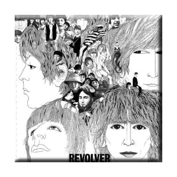 The Beatles - Magnete Da Frigo "Revolver"" RO11177 (Taglia Unica) (Bianco/Nero)"-image