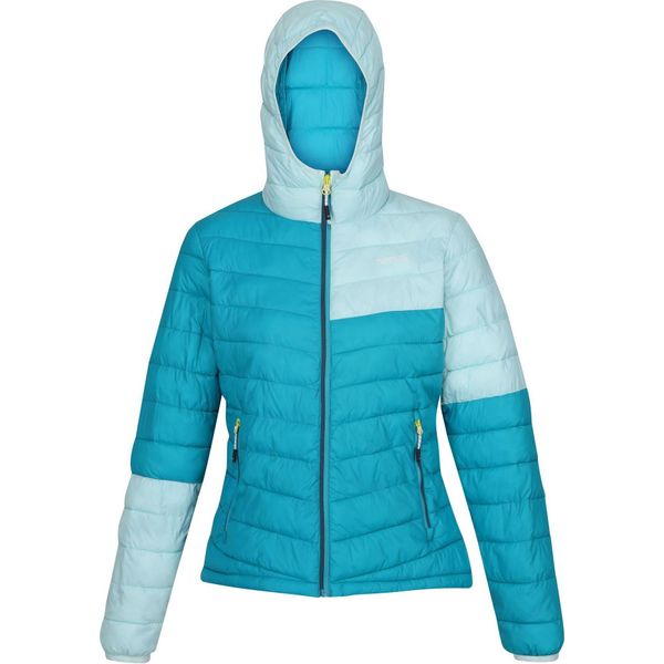 Regatta - Giacca Trapuntata "Hillpack Ii"" Con Cappuccio Da Donna RG10740 (44 It) (Blu Tahoe/Turchese Chiaro)"-image