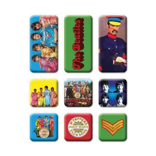 The Beatles - Magnete Da Frigo "Sgt Pepper"" Set Di 9 RO11223 (Taglia Unica) (Colorato)"-image