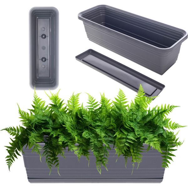 Kadax Vaso Da Balcone 60Cm + Supporto Antracite-image